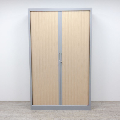 Armoire haute L120 Bouleau / Gris