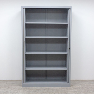 Armoire haute L120 Bouleau / Gris