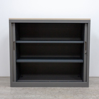 Basse L120 Gris foncé / Chêne Clair