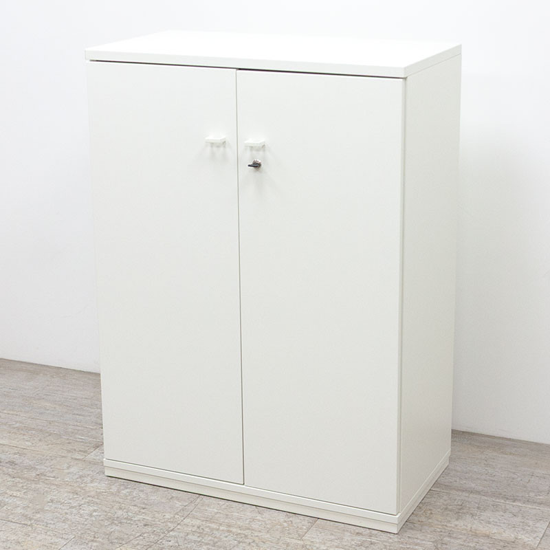 Armoire basse portes b. L80 Blanc