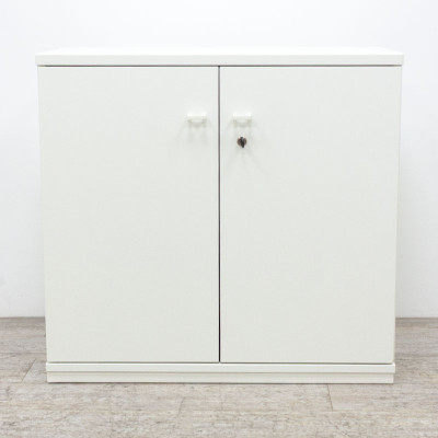 Armoire mini L80 portes b. Blanc