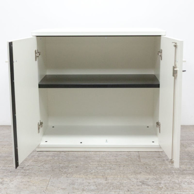 Armoire mini L80 portes b. Blanc