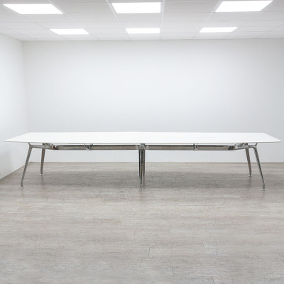 Grande table de réunion L410 Blanc