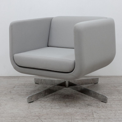 Fauteuil pivotant Gris / Chromé