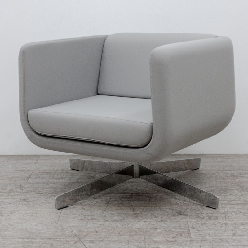 Fauteuil pivotant Gris / Chromé