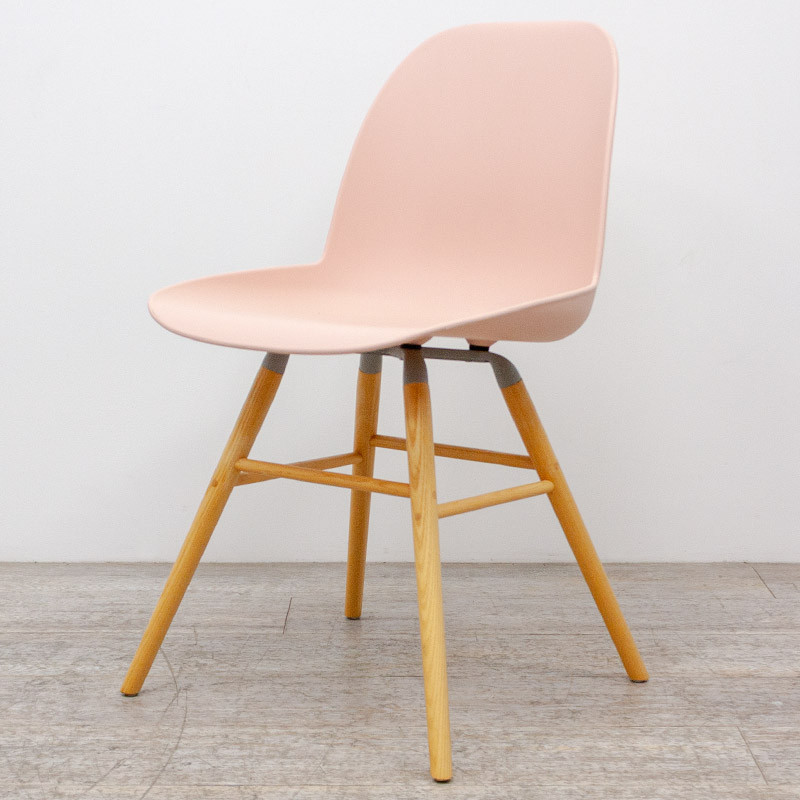 Chaise Zuiver Rose / Bois