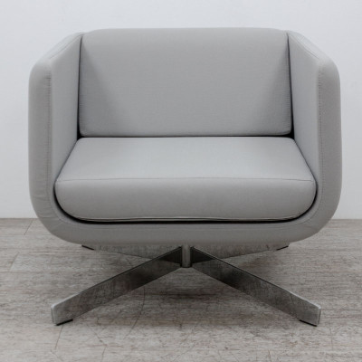 Fauteuil pivotant Gris / Chromé
