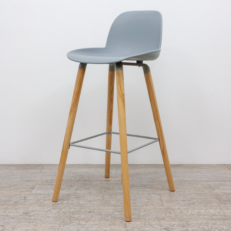 Tabouret Zuiver Gris / Bois