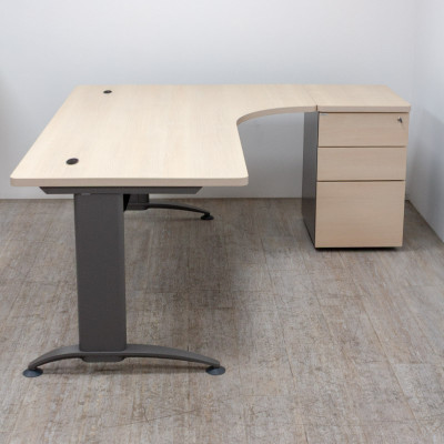 Caisson+plan compact Droite Chêne