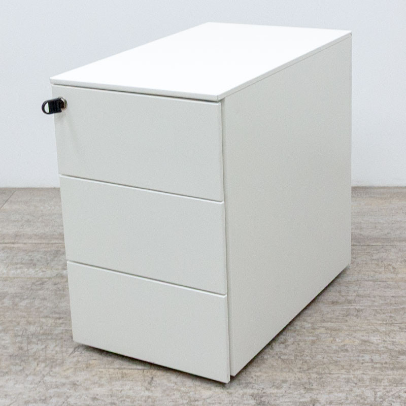 Caisson slim 3 tiroirs blanc