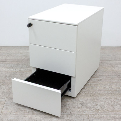 Caisson slim 3 tiroirs blanc