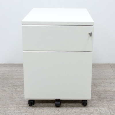 Caisson 2 tiroirs blanc