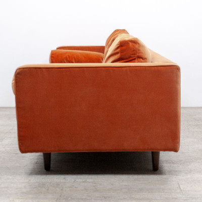 Canapé tissu velours Orange
