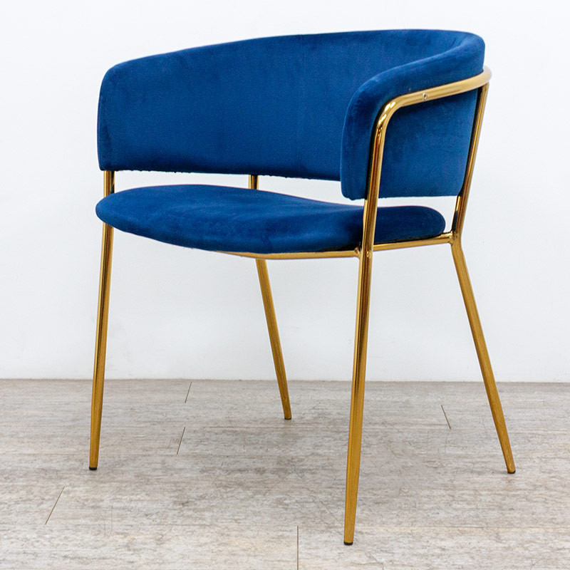 KAVE HOME Runnie velours Bleu/ Doré