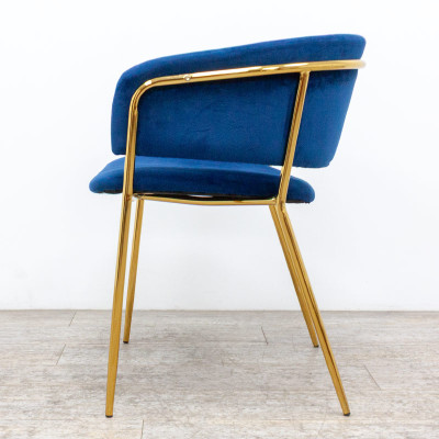 KAVE HOME Runnie velours Bleu/ Doré