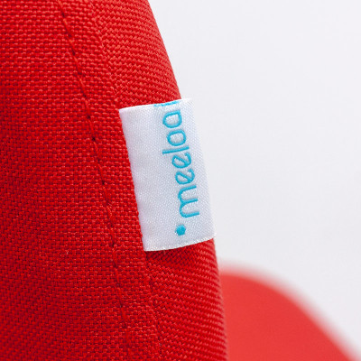 MEELOA Chaise en tissu Rouge / Bois