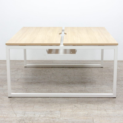 NARBUTAS Bench 2 postes Chêne Ambré