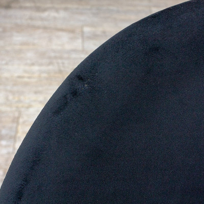 Chaise 4 pieds en velours Noir