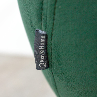 KAVE HOME Chaise velours Noir/ Vert