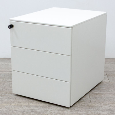 Caisson 3 tiroirs Blanc avec clé