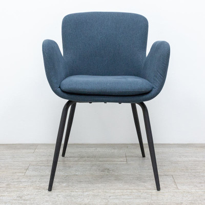 Chaise en tissu Bleu