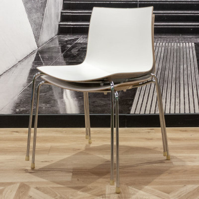 Chaise Arper Catifa 46 Blanc /Beige