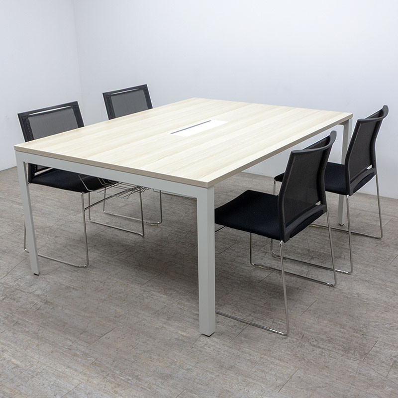 HERMAN MILLER table Frêne / Blanc