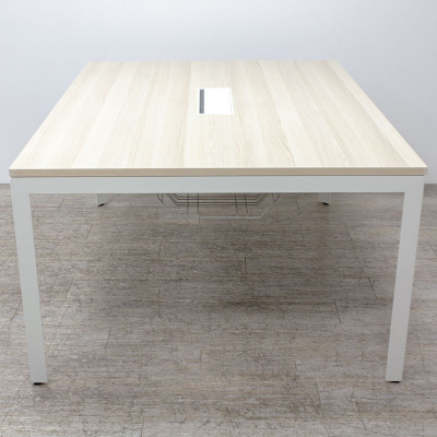 HERMAN MILLER table Frêne / Blanc