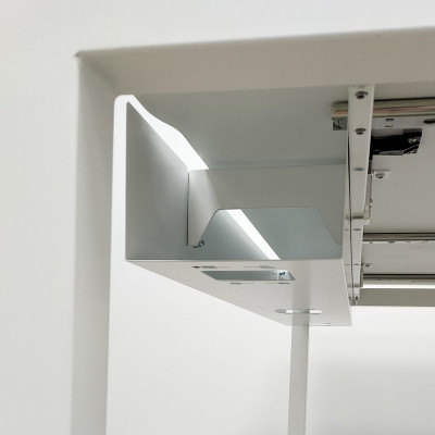 Bureau droit coulissant L160 Blanc