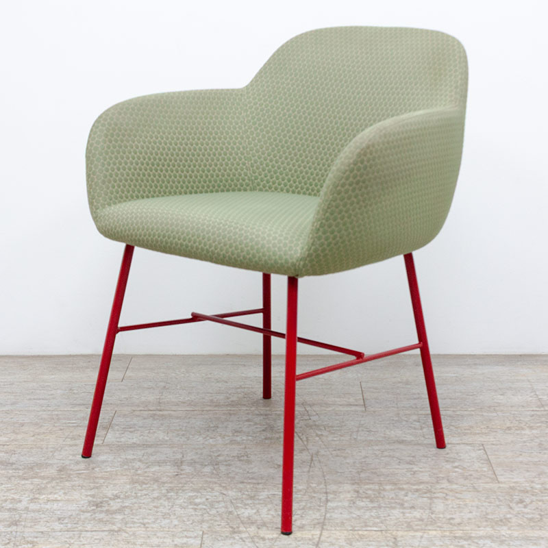 METALMOBIL Chaise Rouge / Vert