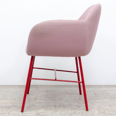 METALMOBIL Chaise Rouge / Rose