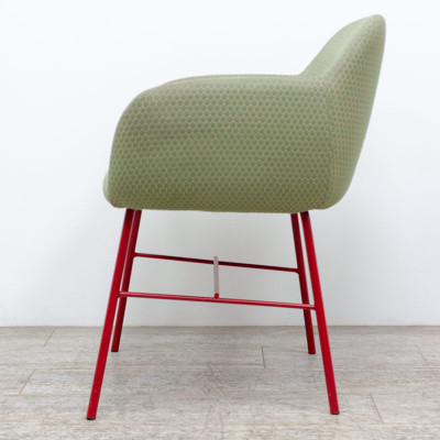 METALMOBIL Chaise Rouge / Vert