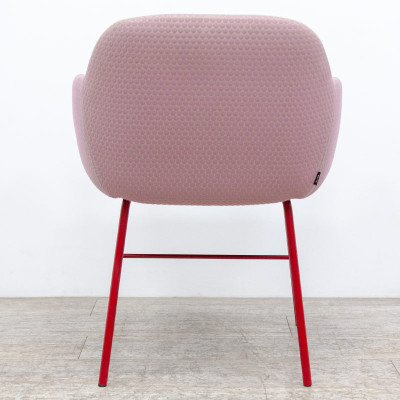 METALMOBIL Chaise Rouge / Rose