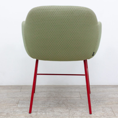 METALMOBIL Chaise Rouge / Vert