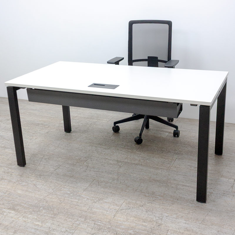 STEELCASE droit L160 Blanc / Noir