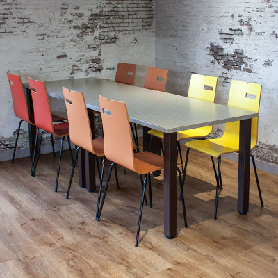 Table réfectoire L120 bois Gris