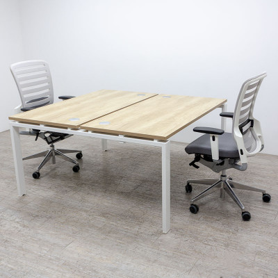 BURONOMIC Bench L140 Chêne / Blanc