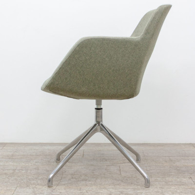Fauteuil pivotant en tissu Vert