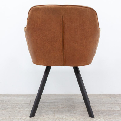 Chaise 4 pieds en tissu Brun