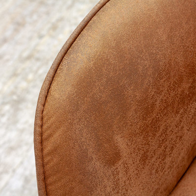 Chaise 4 pieds en tissu Brun