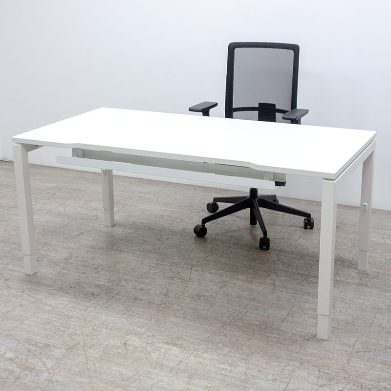 Bureau droit L160 Blanc