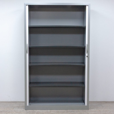 Armoire haute L120 Gris / Blanc