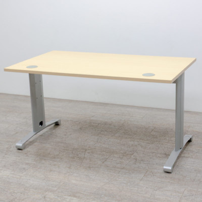 Bureau droit L140 Hêtre / Gris