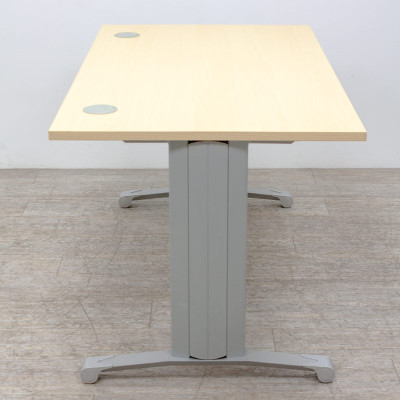 Bureau droit L140 Hêtre / Gris