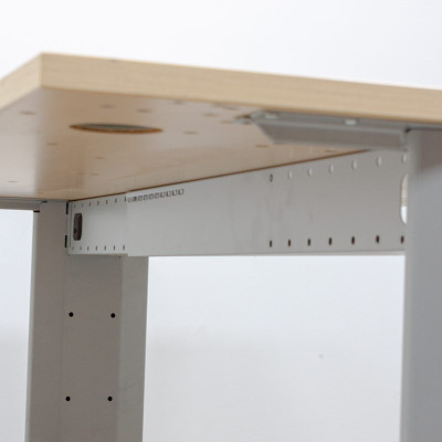 Bureau droit L140 Hêtre / Gris