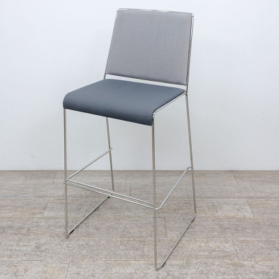 ICF Finn Tabouret haut Gris /Chromé