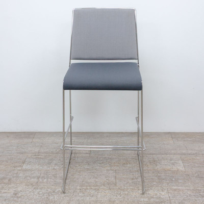 ICF Finn Tabouret haut Gris /Chromé
