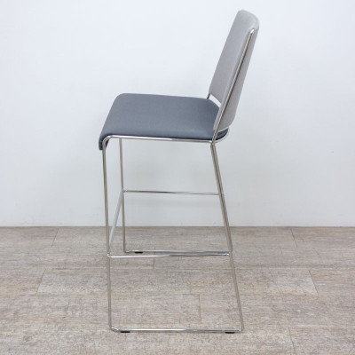 ICF Finn Tabouret haut Gris /Chromé