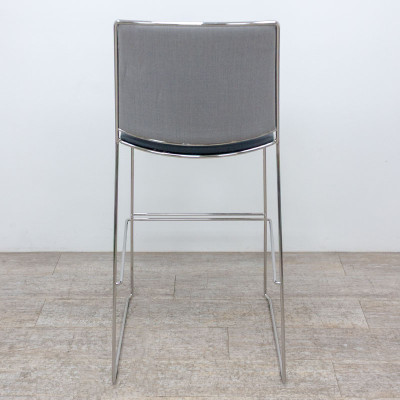 ICF Finn Tabouret haut Gris /Chromé