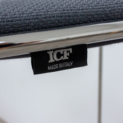 ICF Finn Tabouret haut Gris /Chromé